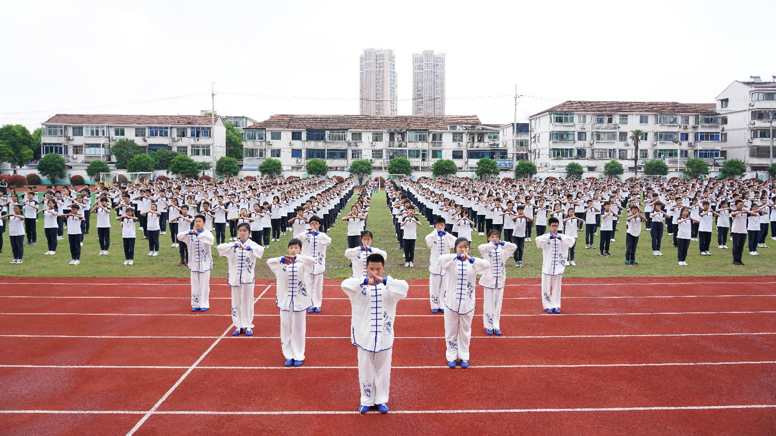 苏州太仓市举办第十六届全民运动会中小学武术操比赛(中学组)